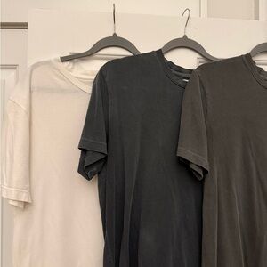 ALL 3 — Rowan Asher Pocket-T — white, gray, and faded black